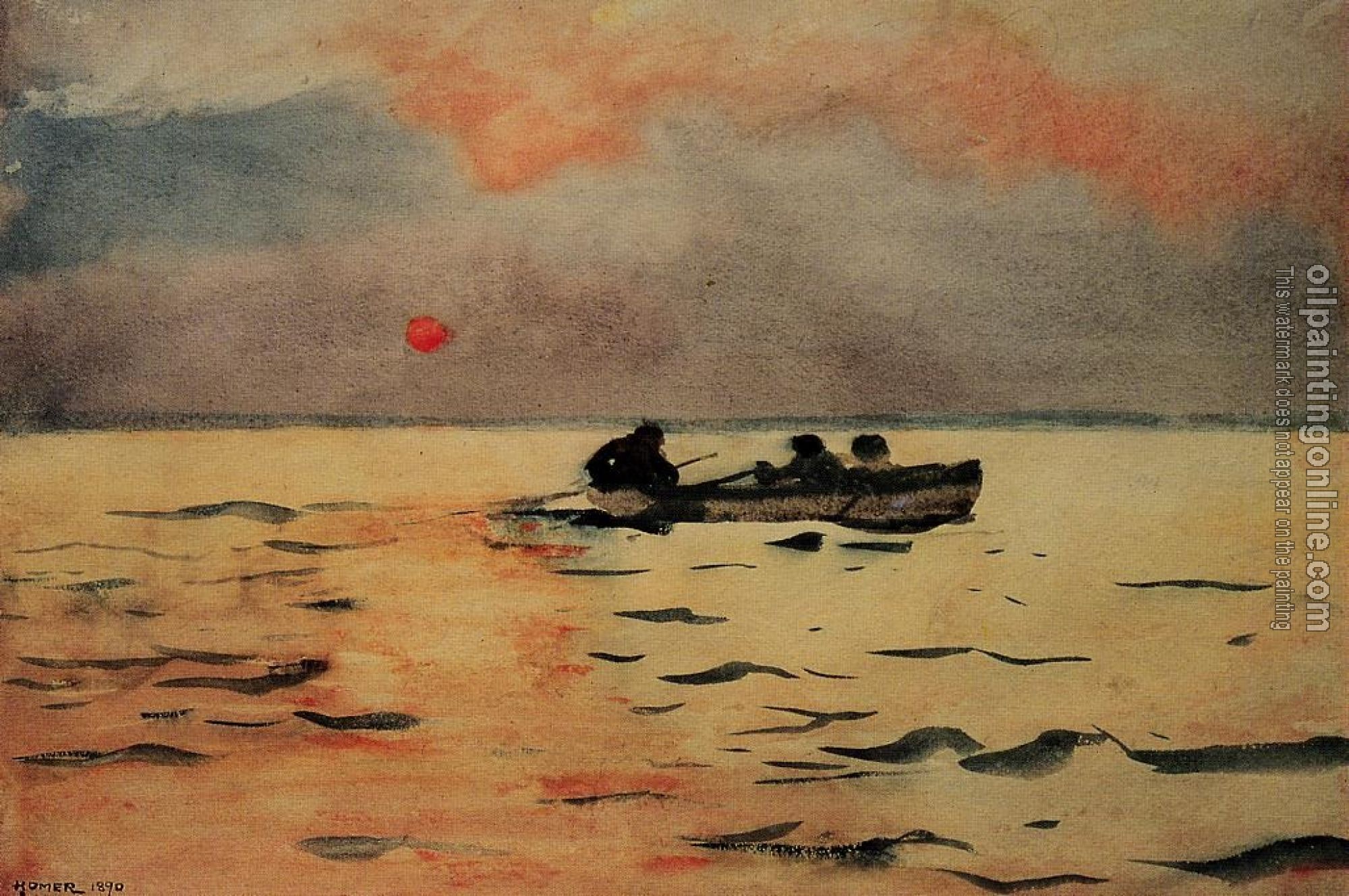 Homer, Winslow - Rowing Home